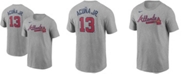 Nike Men's Ronald Acuna Jr. Gray Atlanta Braves Name Number T-shirt